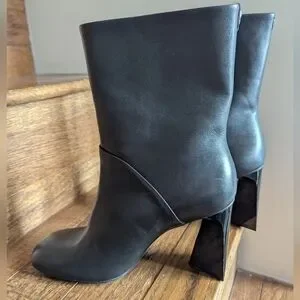 Wishbone Ines Boot Wishbone | Shoes | New Black Leather Boots By Wishbone Angular High ...